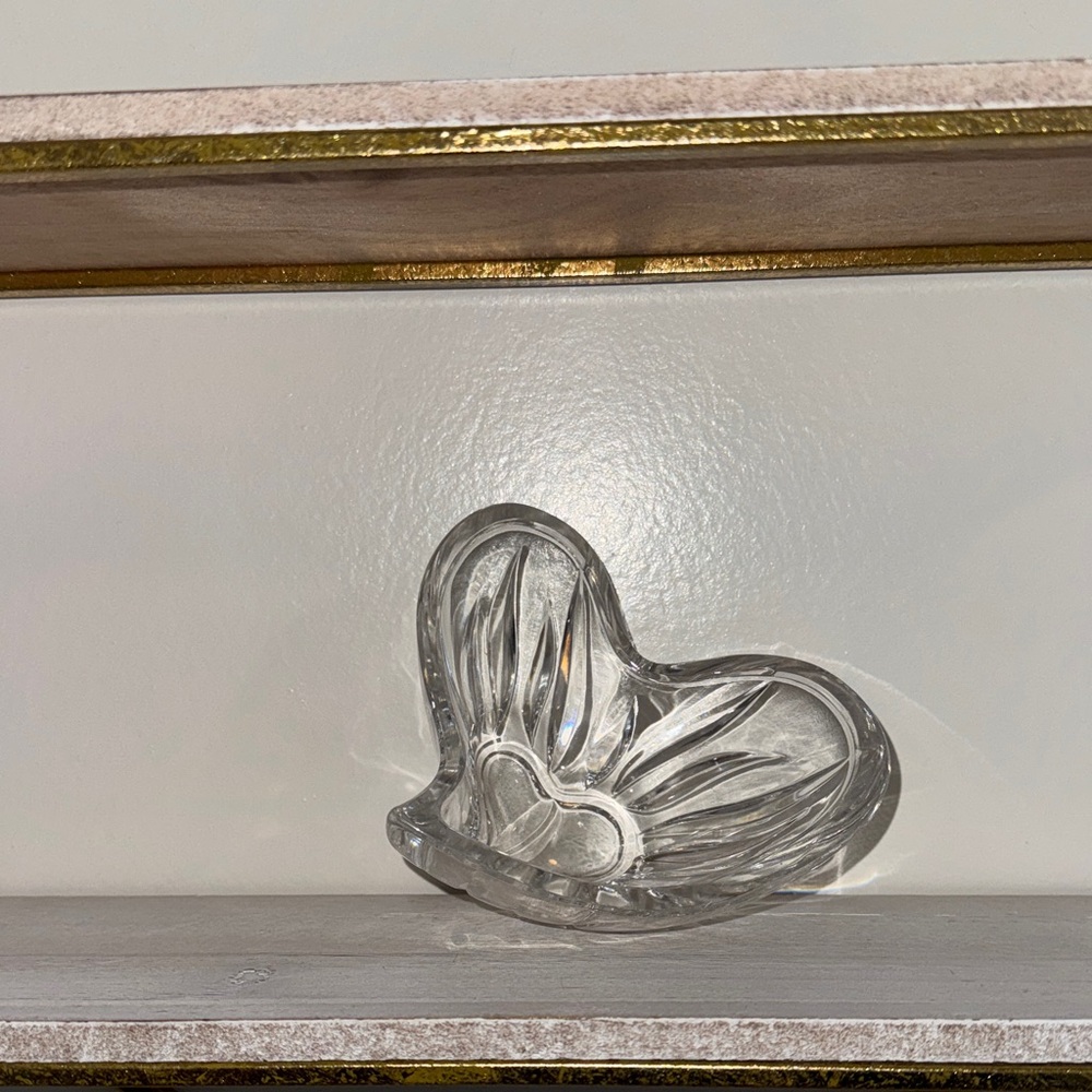 Heart-Shaped Crystal Trinket Dish